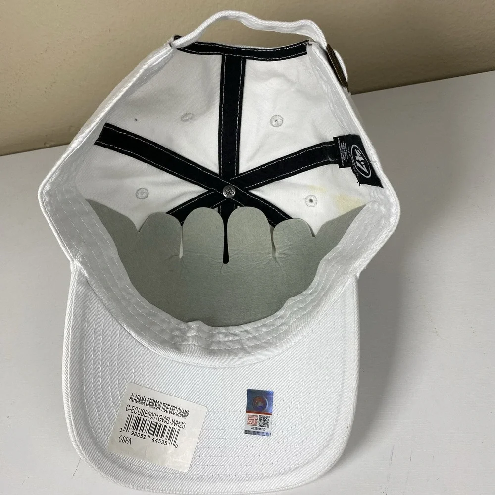 Alabama Crimson Tide SEC 2023 Champions Football Baseball Cap Hat White 47 Brand - Picture 7 of 15